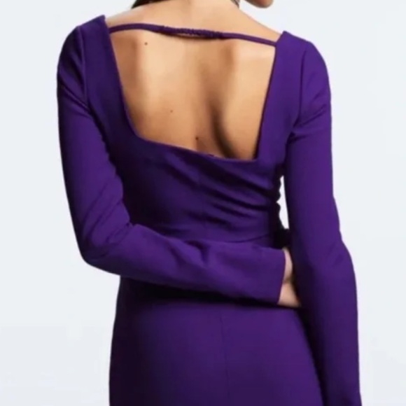 NEW! ZARA Join Life Purple Long Sleeve Crop Top - Picture 6 of 11